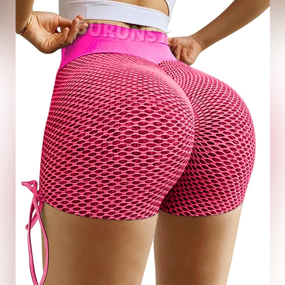 Ruched Running Scrunch Butt Shorts - Pink